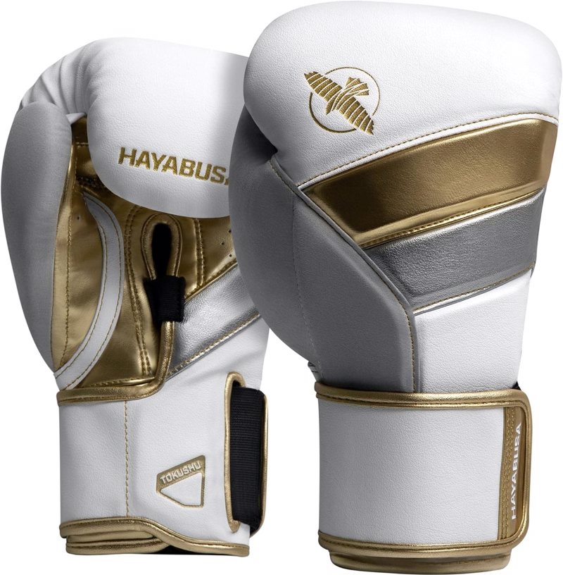 Hayabusa T3 Boxing Gloves -white/gold